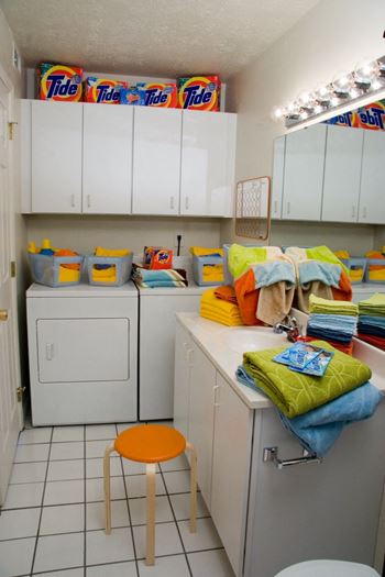 Full size washer & dryer included in most homes
